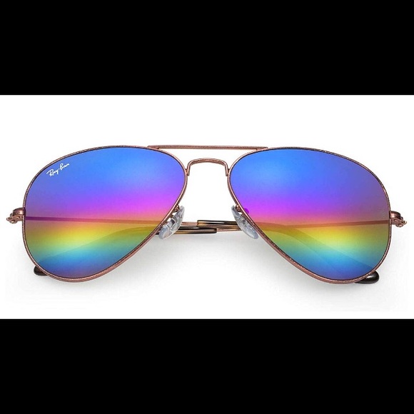 Ray-Ban Accessories - RAY-BAN 🌈 AVIATOR RAINBOW METAL MIRROR SUNGLASSES